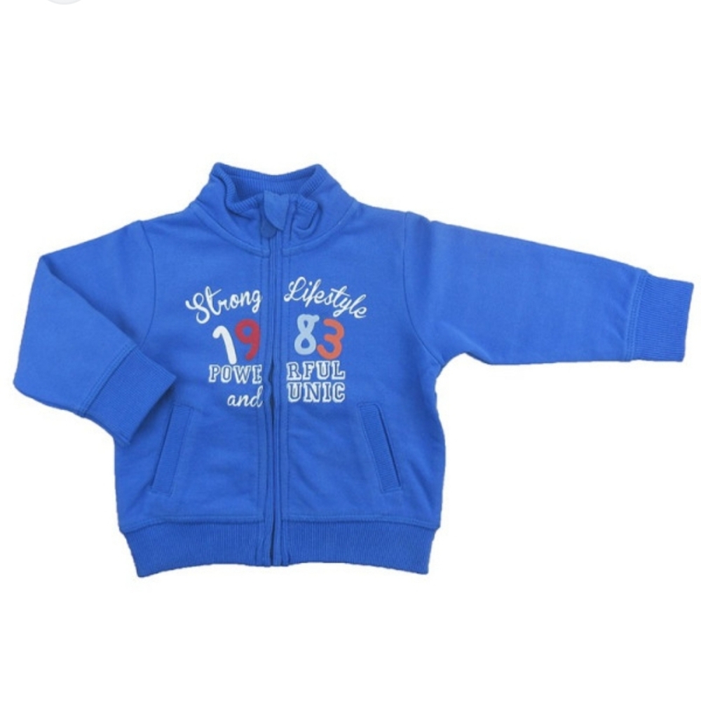 Infant's "Strong Lifestyle Powerful and Unic 1983" Zip-Up Graphic Jacket